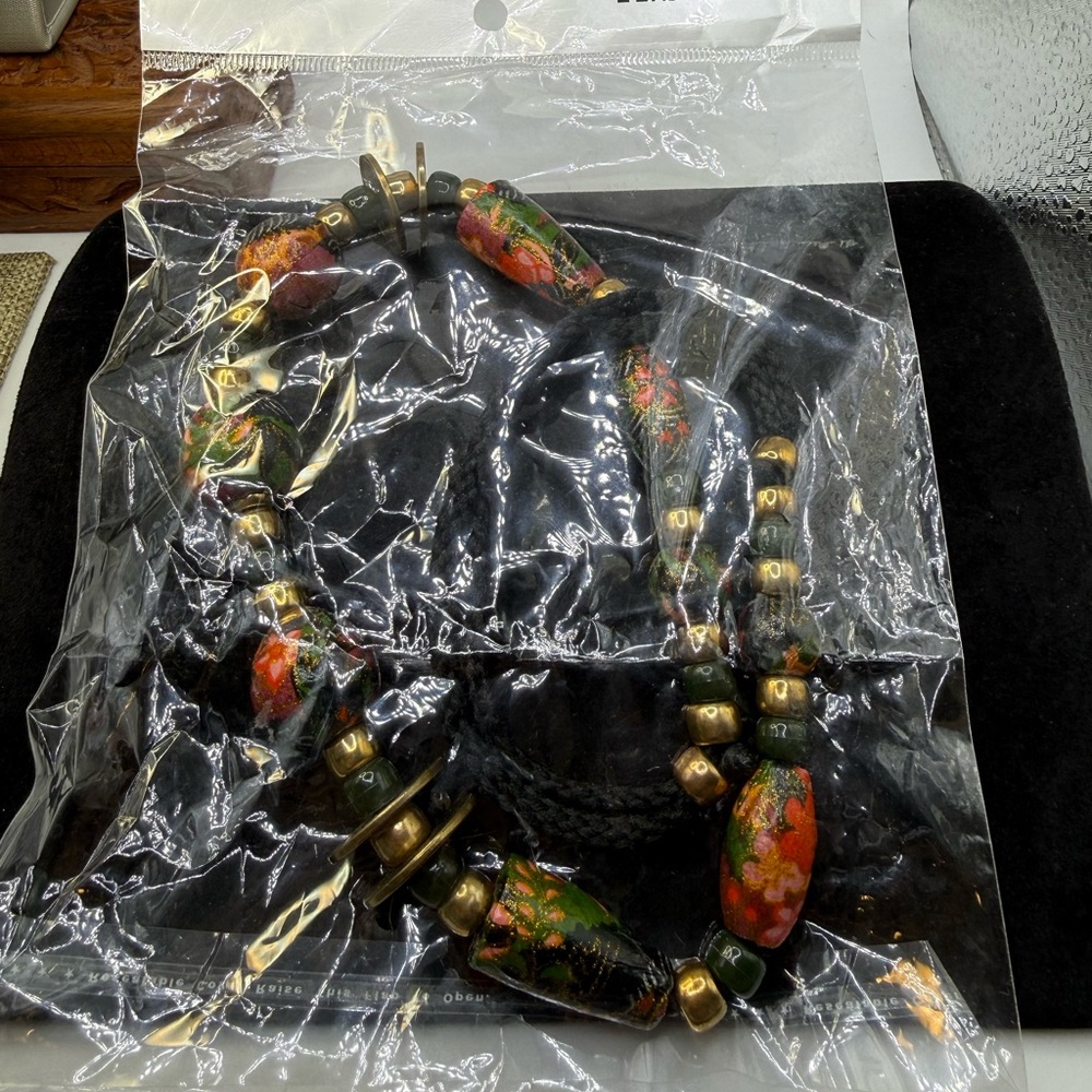 Adjustable Artisan Beaded Statement Necklace Boho… - image 6